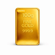 سبيكة 100 جرام عيار 24 نقاء 999.9